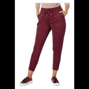 Joy Collection Women's Luxe Performance Scuba Stretch Chic Jogger Red - Regular